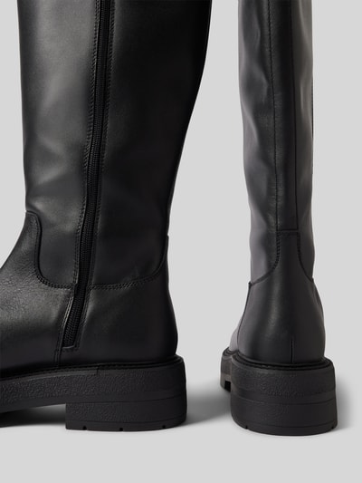 Peek & Cloppenburg BOSSLederstiefel mit Label-Detail Modell 'Rebby' in black zollfrei