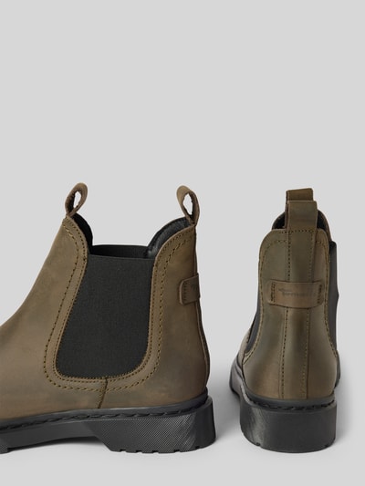 Peek & Cloppenburg TamarisChelsea Boots aus Leder mit Zugschlaufen in dunkelgruen 2025