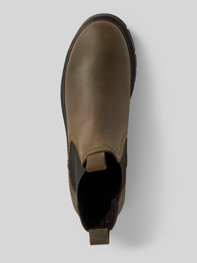 Peek & Cloppenburg TamarisChelsea Boots aus Leder mit Zugschlaufen in dunkelgruen 2025