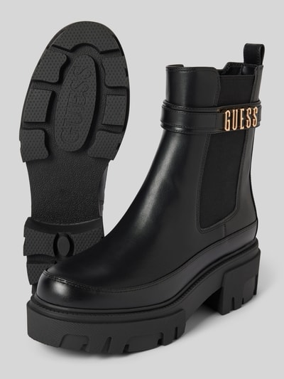 Peek & Cloppenburg GuessChelsea Boots mit Label-Applikation Modell 'YELMA' in black Günstiger Verkauf