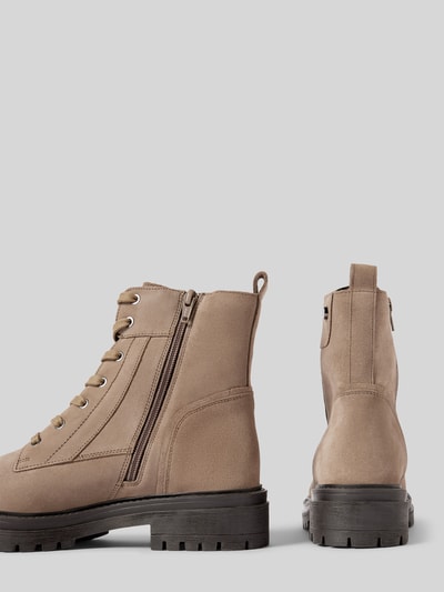 Peek & Cloppenburg GeoxSchnürstiefel mit strukturierter Sohle Modell 'IRIDEA' in taupe Kostenloser Versand