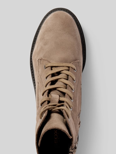 Peek & Cloppenburg GeoxSchnürstiefel mit strukturierter Sohle Modell 'IRIDEA' in taupe Kostenloser Versand