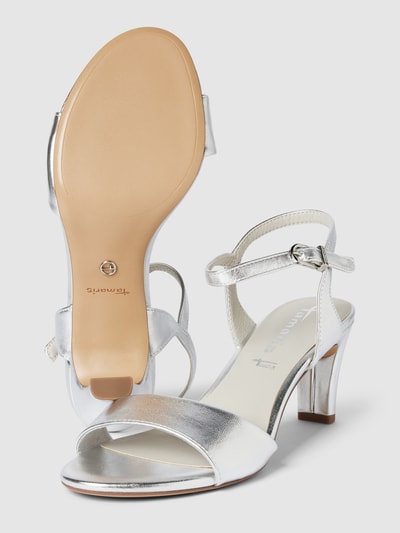 Peek & Cloppenburg TamarisSandalette mit breiter Schaftbrücke in silber Fabrik Onlineshop