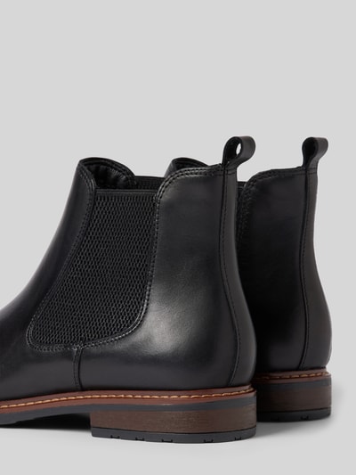 Peek & Cloppenburg TamarisChelsea Boots aus Leder mit Ziernaht in black Sonderangebot