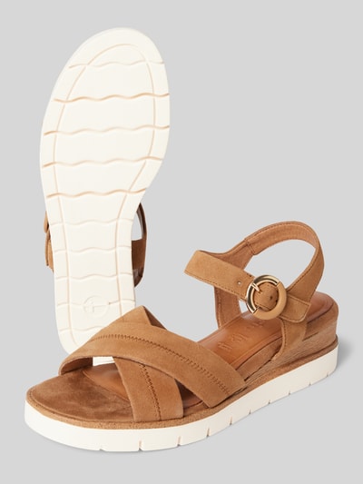 Peek & Cloppenburg TamarisSandalette mit Dornschließe in camel Saisonschlussverkauf