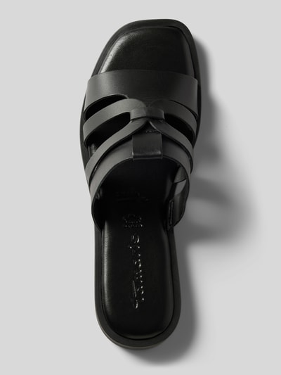 Peek & Cloppenburg TamarisSlides aus Leder mit schmalen Riemen in black Cyber Monday