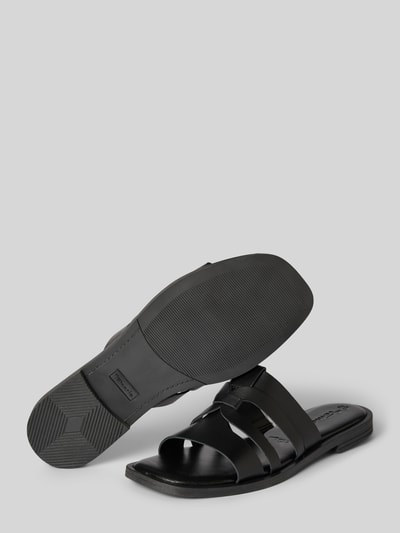 Peek & Cloppenburg TamarisSlides aus Leder mit schmalen Riemen in black Cyber Monday