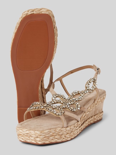Peek & Cloppenburg ALMA EN PENALedersandalette mit Ziersteinbesatz in beige Weihnachtsangebot