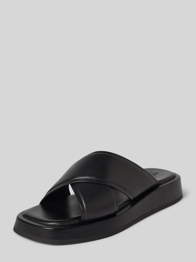 Peek & Cloppenburg Newd TamarisLederslides mit Label-Prägung in black Heißer Verkauf