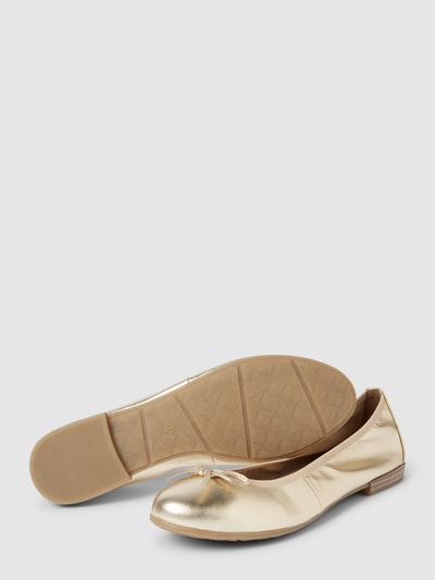 Peek & Cloppenburg Marco TozziLederballerinas in metallic in gold Top Angebot