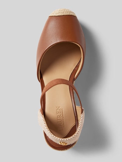 Peek & Cloppenburg Lauren Ralph LaurenWedges in Flecht-Optik Modell 'PEARLE II' in cognac Neueste Mode