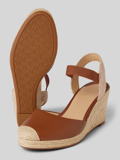 Peek & Cloppenburg Lauren Ralph LaurenWedges in Flecht-Optik Modell 'PEARLE II' in cognac Neueste Mode