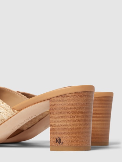 Peek & Cloppenburg Lauren Ralph LaurenSandalette mit Blockabsatz Modell 'FREDDI' in beige VIP-Rabatte