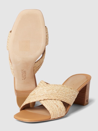 Peek & Cloppenburg Lauren Ralph LaurenSandalette mit Blockabsatz Modell 'FREDDI' in beige VIP-Rabatte