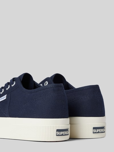 Peek & Cloppenburg SupergaLow Top Sneaker in unifarbenem Design mit Label-Detail in marine Tiefpreis
