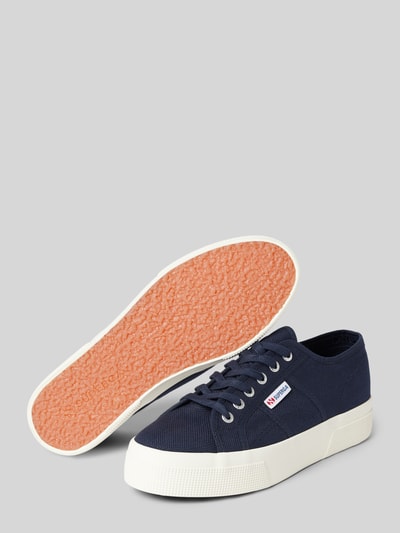 Peek & Cloppenburg SupergaLow Top Sneaker in unifarbenem Design mit Label-Detail in marine Tiefpreis