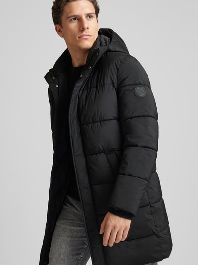 Peek & Cloppenburg Christian Berg MenSteppjacke mit Kapuze in black Zeitbegrenzte Promotion