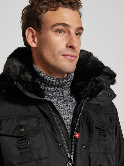 Peek & Cloppenburg WellensteynFunktionsjacke mit Kunstfellbesatz Modell 'LEUCHTCRAFT' in black Nur für heute