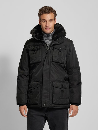 Peek & Cloppenburg WellensteynFunktionsjacke mit Kunstfellbesatz Modell 'LEUCHTCRAFT' in black Nur für heute