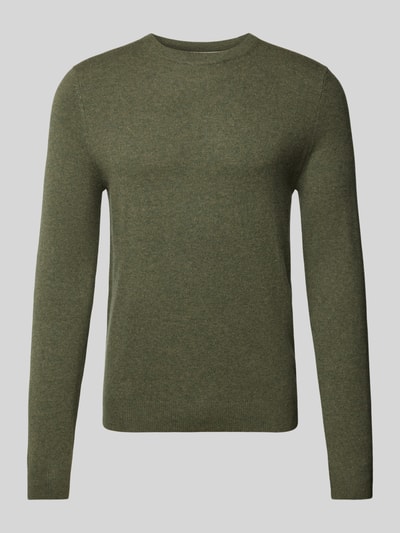 Peek & Cloppenburg MCNEALStrickpullover mit Rundhalsausschnitt in khaki melange Discount Store für neue Produkte