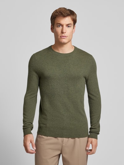 Peek & Cloppenburg MCNEALStrickpullover mit Rundhalsausschnitt in khaki melange Discount Store für neue Produkte