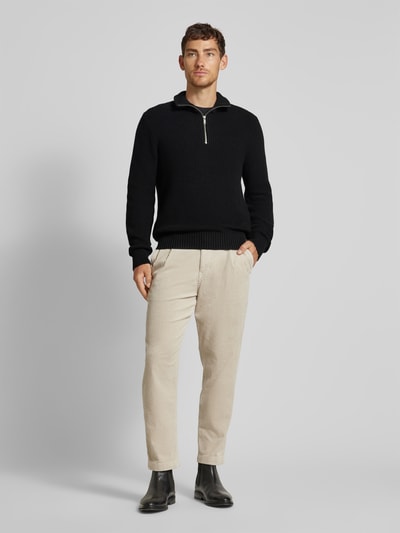 Peek & Cloppenburg MCNEALTroyer mit gerippten Abschlüssen in black