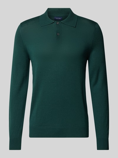 Peek & Cloppenburg Christian Berg MenSlim Fit Strickpullover mit Polokragen in bottle Fabrikladen