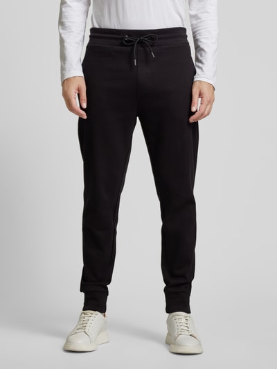 Peek & Cloppenburg BOSSSlim Fit Sweatpants mit Strukturmuster Modell 'Lamont' in black Speichern exportieren
