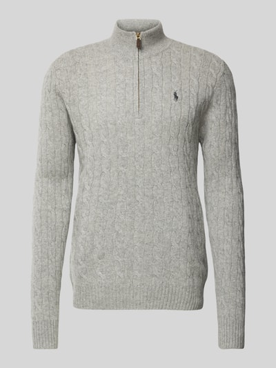 Peek & Cloppenburg Polo Ralph LaurenPullover mit Kaschmiranteil in hellgrau im Angebot