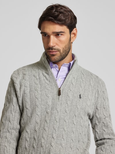 Peek & Cloppenburg Polo Ralph LaurenPullover mit Kaschmiranteil in hellgrau im Angebot