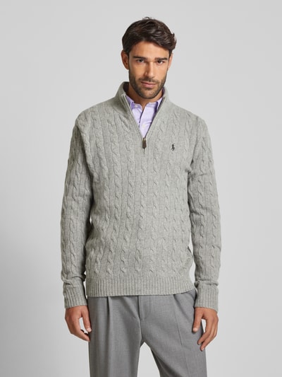Peek & Cloppenburg Polo Ralph LaurenPullover mit Kaschmiranteil in hellgrau im Angebot