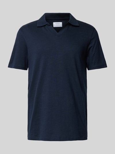 Peek & Cloppenburg MCNEALRegular Fit Poloshirt mit V-Ausschnitt in dunkelblau Fabrik Onlineshop