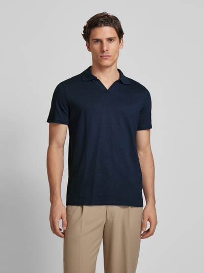 Peek & Cloppenburg MCNEALRegular Fit Poloshirt mit V-Ausschnitt in dunkelblau Fabrik Onlineshop