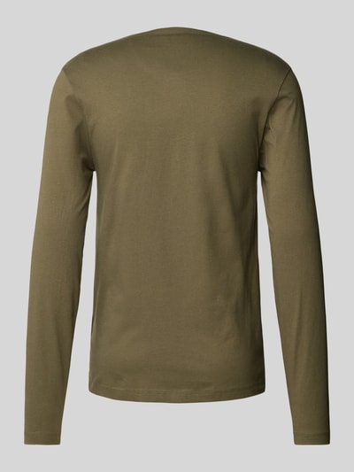 Peek & Cloppenburg BOSSLongsleeve mit Label-Stitching im 3er-Pack in oliv Sonderangebot