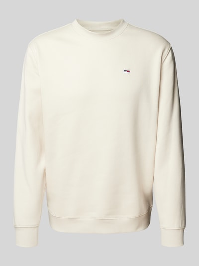 Peek & Cloppenburg Tommy JeansRegular Fit Sweatshirt mit Logo-Badge in beige Versandkostenfrei