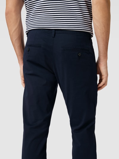 Peek & Cloppenburg SELECTED HOMMESlim Fit Chino in unifarbenem Design Modell 'NEW Miles' in marine Flash Sale