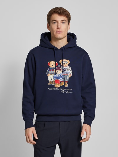 Peek & Cloppenburg Polo Ralph LaurenHoodie mit Label-Stitching in marine Preisnachlass