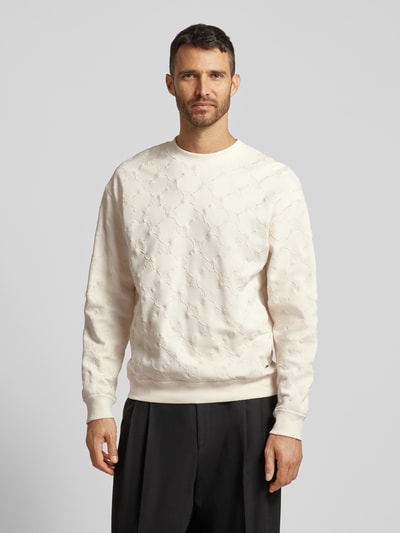Peek & Cloppenburg JOOP! CollectionSweatshirt mit gerippten Abschlüssen in offwhite Tägliche Deals
