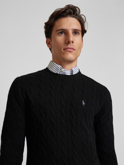Peek & Cloppenburg Polo Ralph LaurenPullover mit Logo-Stitching in black VIP-Rabatte