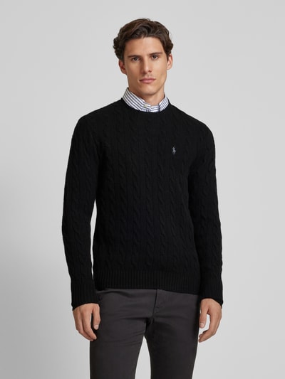Peek & Cloppenburg Polo Ralph LaurenPullover mit Logo-Stitching in black VIP-Rabatte