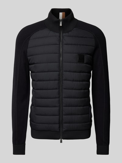 Peek & Cloppenburg BOSSStrickjacke mit Stehkragen Modell 'Esfero' in black Tiefpreis