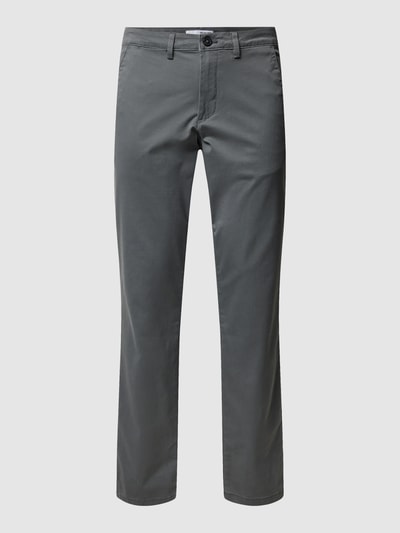 Peek & Cloppenburg SELECTED HOMMESlim Fit Chino in unifarbenem Design Modell 'NEW Miles' in dunkelgrau Zeitbegrenzte Promotion