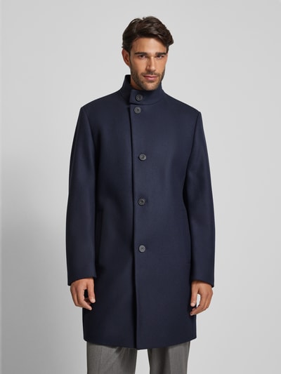 Peek & Cloppenburg HUGOMantel mit Stehkragen Modell 'Mintrax' in marine Vierteljährliche Förderung