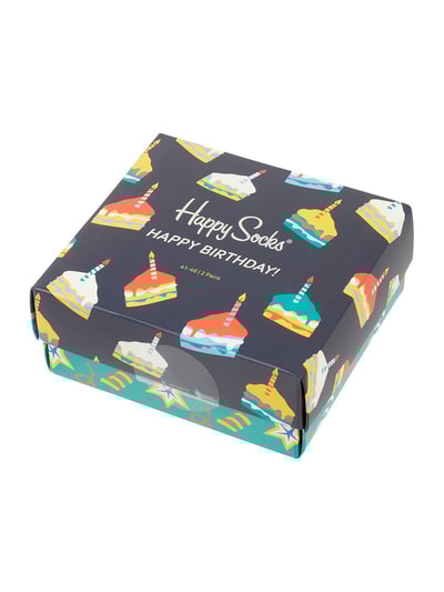 Peek & Cloppenburg Happy SocksSocken mit Stretch-Anteil im 2er-Pack in dunkelblau Kostenloser Versand international