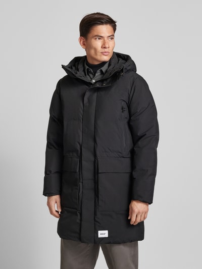 Peek & Cloppenburg khujoJacke mit Kapuze Modell 'Hant' in black Großer Ausverkauf