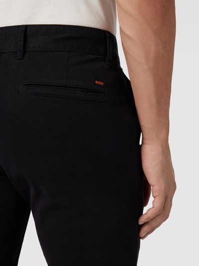 Peek & Cloppenburg BOSS OrangeSlim Fit Chino mit französischen Eingrifftaschen in black Muttertagsangebot