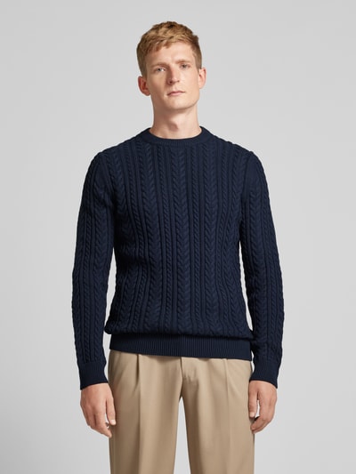 Peek & Cloppenburg MCNEALStrickpullover mit Zopfmuster in dunkelblau Jubiläumsangebot
