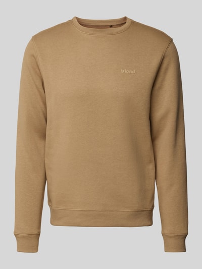 Peek & Cloppenburg BlendSweatshirt mit gerippten Abschlüssen Modell 'Downton' in sand Online Outlet