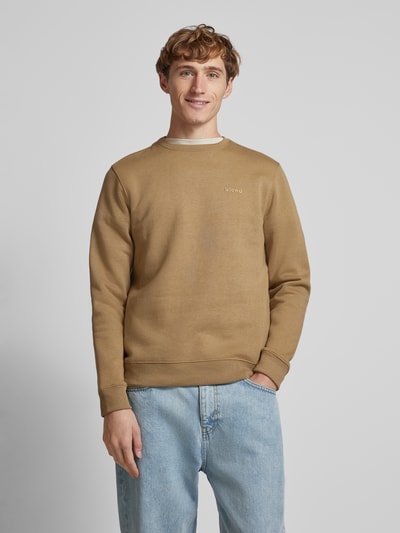 Peek & Cloppenburg BlendSweatshirt mit gerippten Abschlüssen Modell 'Downton' in sand Online Outlet