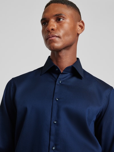 Peek & Cloppenburg Christian Berg MenRegular Fit Business-Hemd mit Kentkragen in marine Große Rabatte